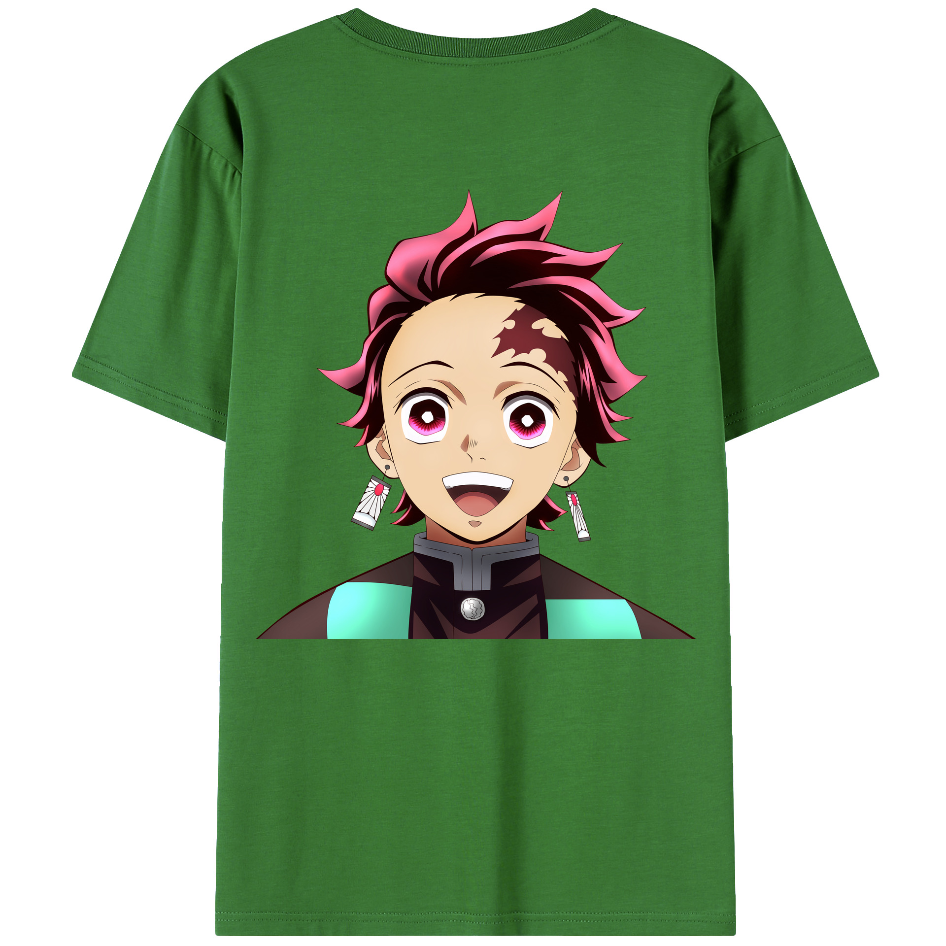 （画像用） 鬼滅の刃 竈門 炭治郎／かまど たんじろう Kamado Tanjirou レディース半袖Tシャツ(バックプリント)